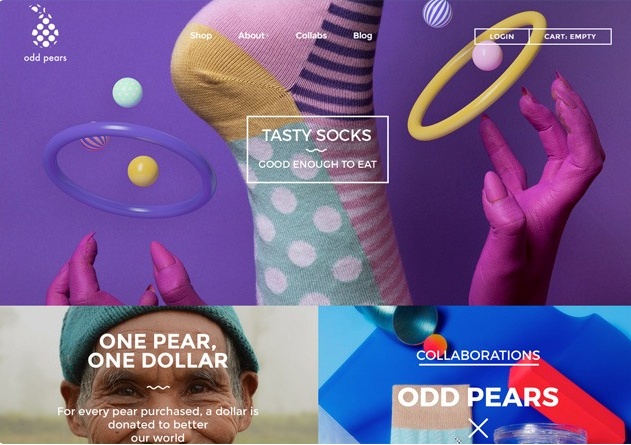 Colorful website example